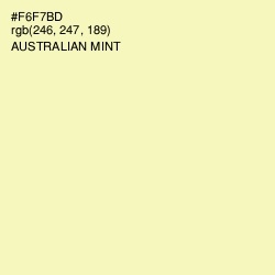 #F6F7BD - Australian Mint Color Image